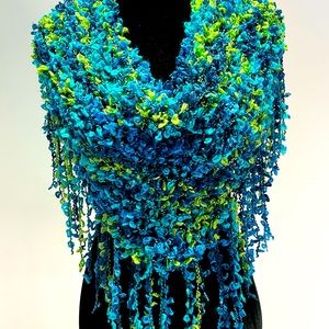 Beautiful multi colored hand made shawl